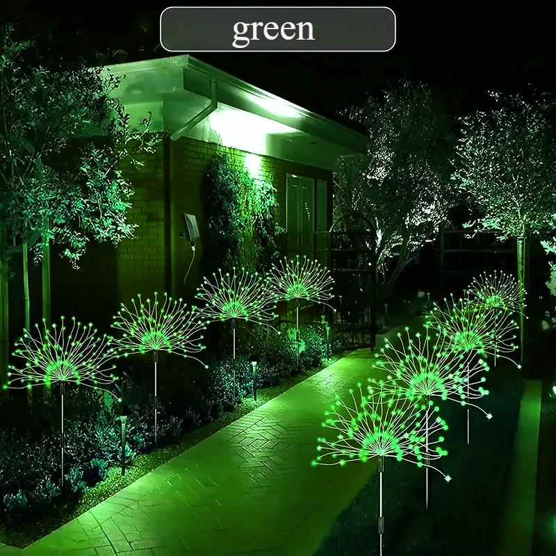 1-6PCS Solar Garden Lights Firework Lights Outdoor Starburst Sparkler 200LED Multicolor For Path Lawn Walkway Patio Yard Parties