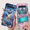 For LG K41S K51S 2020 Elegant Floral Cat Printed Phone Case For LG K41S K51S LM-K410 LM-K510 Black Silicone Soft Cases