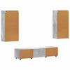 FLORIN 3 Piece TV Cabinet Set with Shelf Concrete Grey Engineered Wood