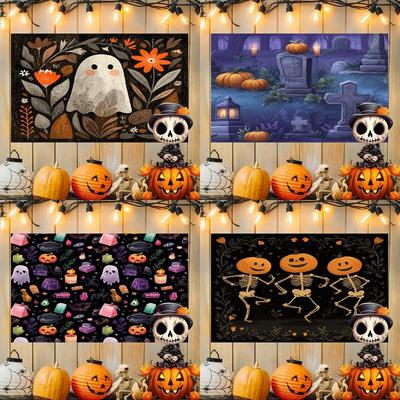 Halloween Flying Pumpkins Background Cloth Hanging Cloth Bedroom Bedside Decorative Wall Cloth Rental Dormitory Tapestry