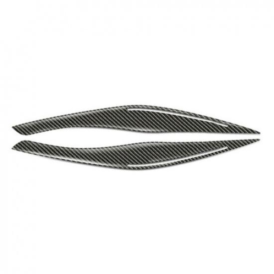 Carbon Fiber Headlight Eyelid Eyebrow Cover For BMW E90 E91 328i 335i 2009-2012