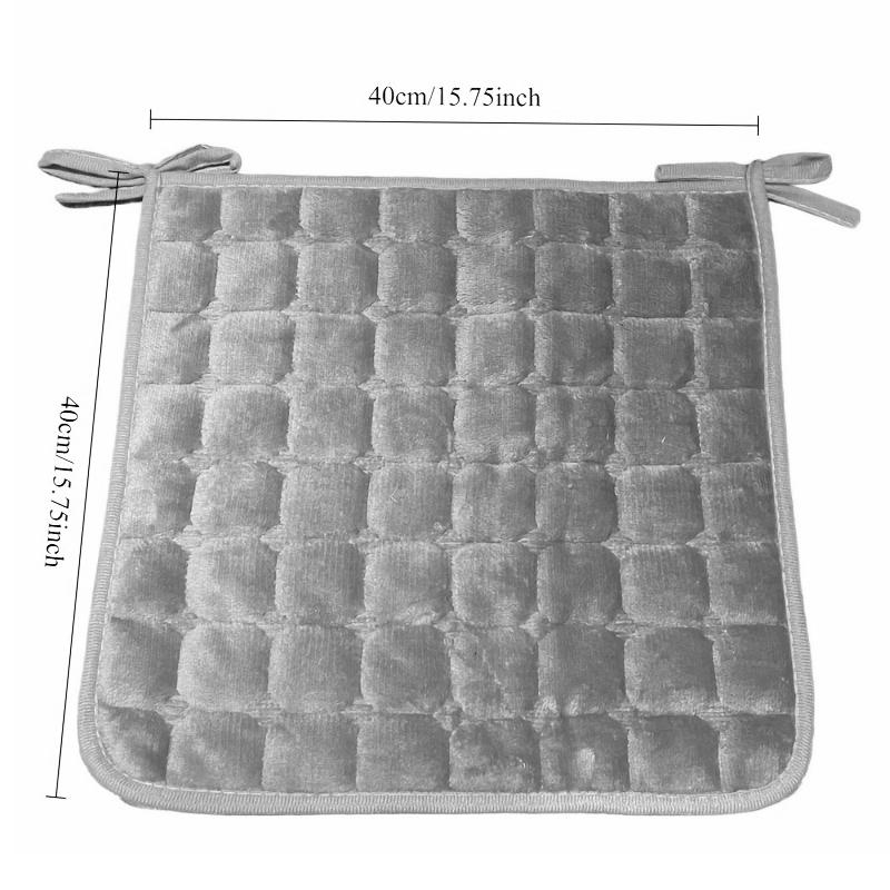 40cm Seat Cushion Comfortable Fleece Design Lightweight Home Decor All-Season With Fixing Straps Solid Color Multiple Colors