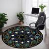 1pc Crystal Mandala Carpet, Round Non Slip Durable Large Size Office Carpet, Suitable for Office