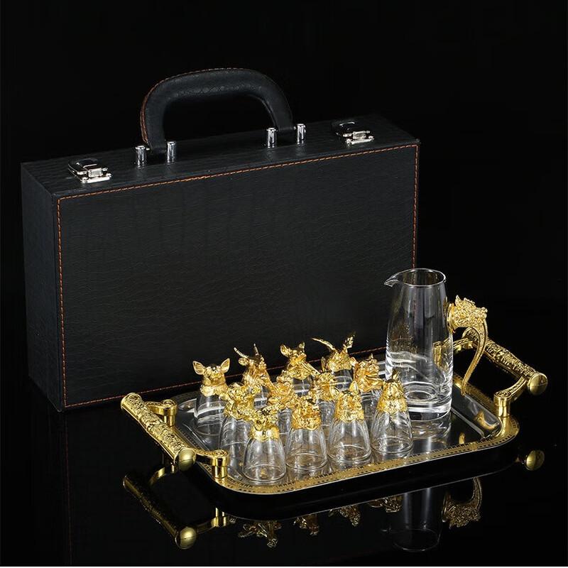 Shangqi 12 Chinese Zodiac Baijiu Glass Set with Decanter