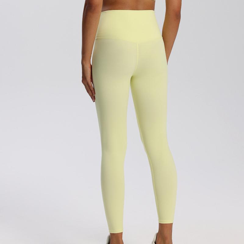 Seamless Solid Casual Slim Fit Yoga Leggings Pants Women High Waist Sports Tight Yoga Pants Women Push Up Running Training Fitness Legging Pants 25579