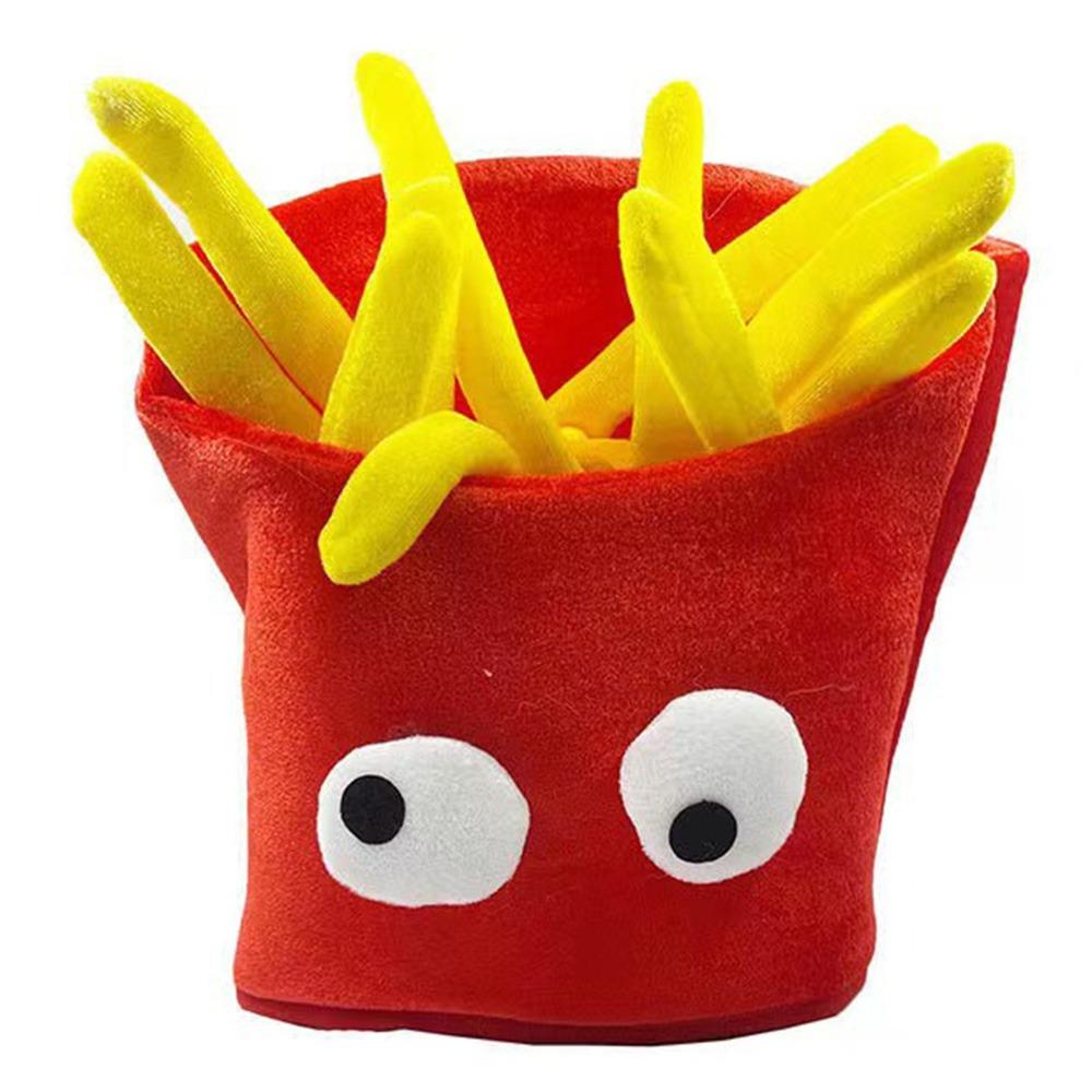 Cute Decorative Fries Hat Cartoon Photo Props Cap Gift Party Hamburger Hat  Halloween Party