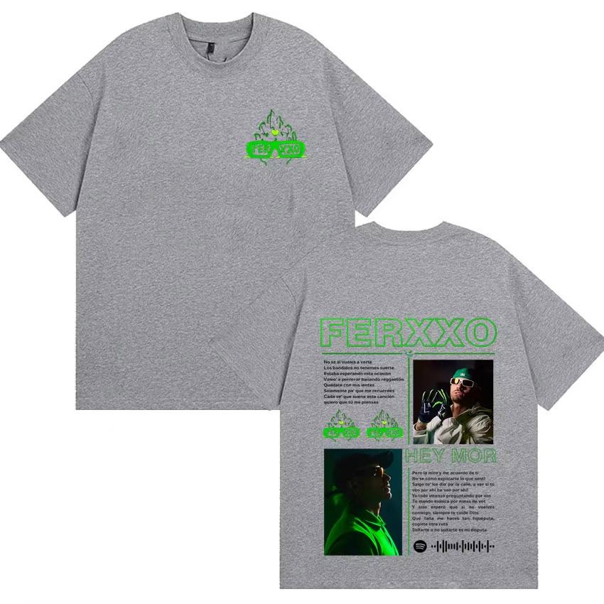 2026 90s Loose Comfortable Cotton Summer Crew Neck Short Sleeve T-Shirt for Fans, Unisex Fashion Tee Printed with Feid Vs Ferxxo Falxo T-Shirt