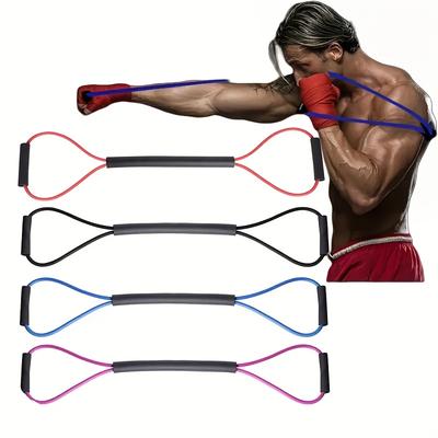 8-Shape Resistance Bands Set for Boxing Training, for Men & Women, Outdoor Fitness, Karate, Kickboxing, Indoor Workout, Leg & Arm Strength Training