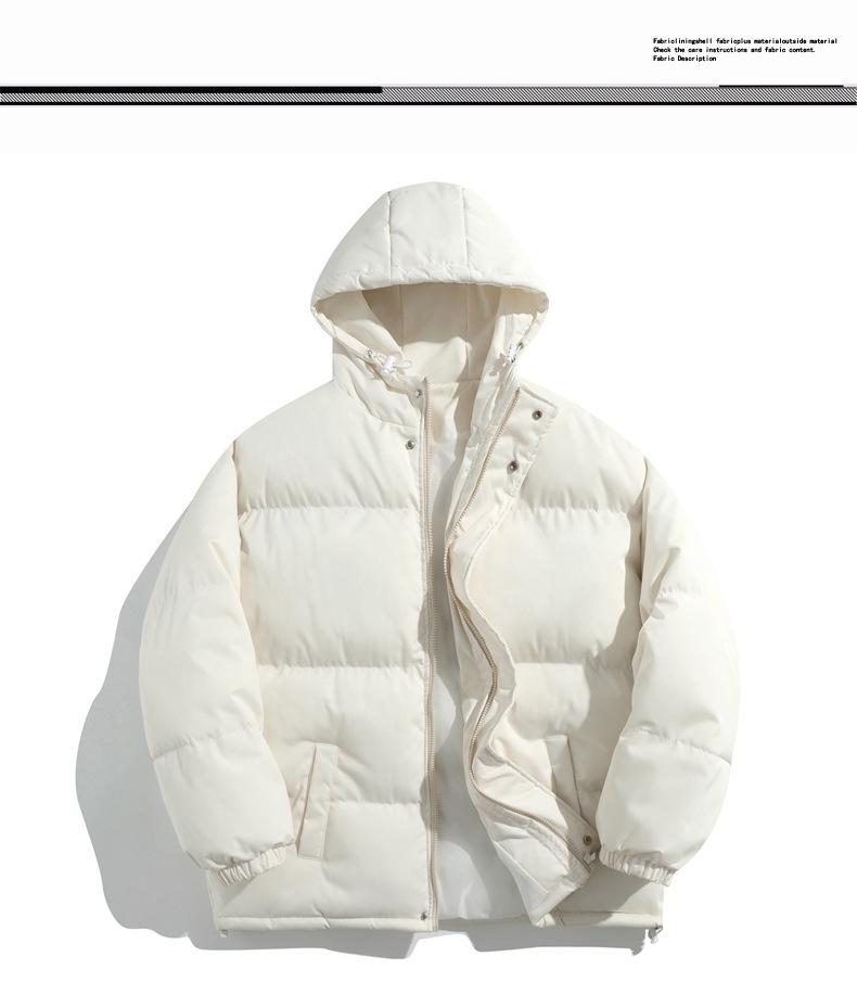 2025 Men's Winter Loose Hooded Cotton Jacket - Thick, Fashionable, Casual Outerwear