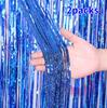 2Pack 2X1M Glitter Party Backdrop Metallic Foil Tinsel Fringe Curtain Birthday Wedding Bachelorette Decoration Adult Anniversary