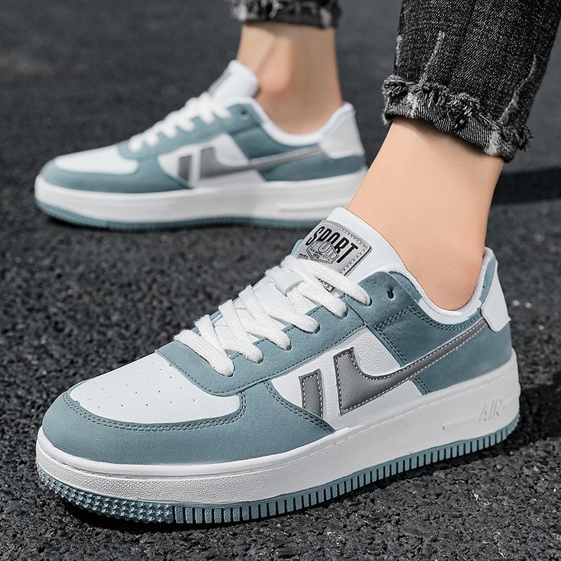 

Кожаные мужские белые повседневные туфли на плоской подошве, легкие кроссовки, дышащие, противоскользящие, амортизирующие, для бега по дороге 39