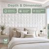 3D PVC Wall Panel White Wall Decorative Pannel Durable Wall Paper  Hotel Restaurant