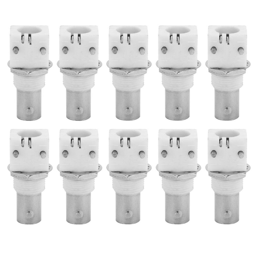 10 Pcs 90 Degree BNC Female Socket PCB Mount Coaxial Connector BNCQ9 Adapter  Electronic Component