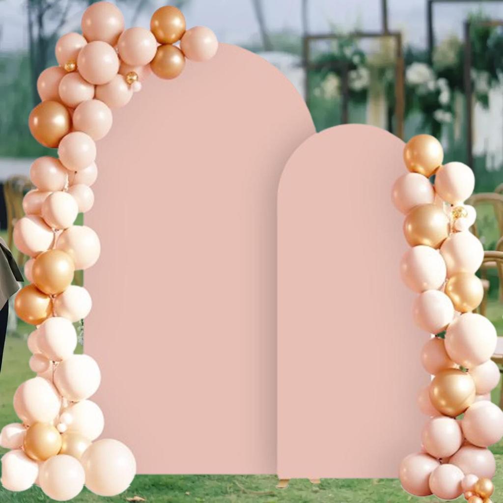 2 Stück Hochzeitsbogen Hintergrundabdeckungen Fotografie Requisiten Praktischer Modehintergrund Runde Spitze für Zeremonie Bankett Dekor