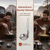 Long Handle Slotted Spoon Collapsible Serving Utensil Long Handle Soup Ladle  Outdoor Camping