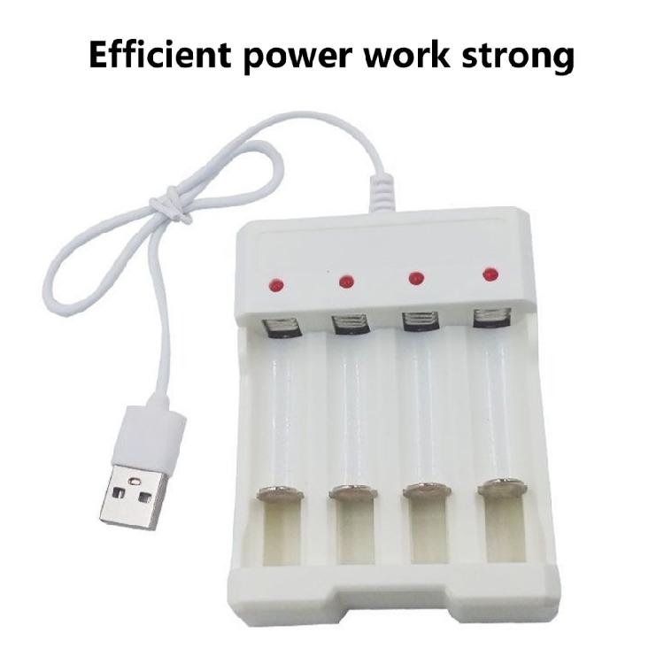 USB Powereds AA/3A Battery Charger with 4 Slots and Recognition for Safe and Efficient Charging