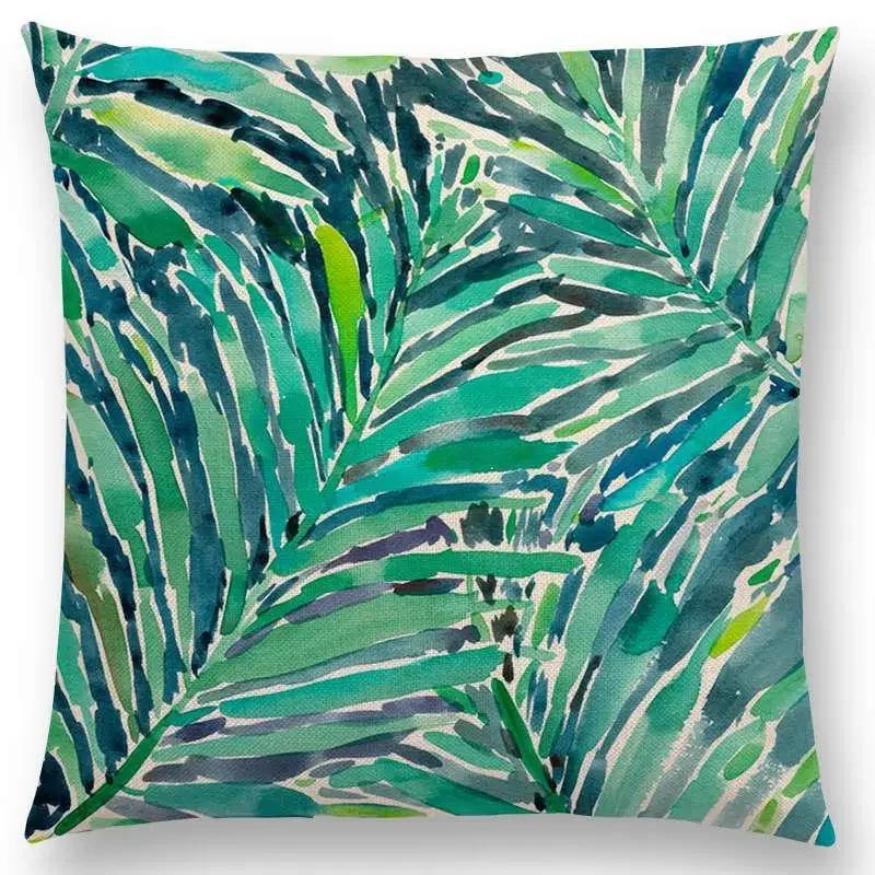 Newest Water Tropical Jungle Greenery Leaf Cactus Pineapple Cushion Cover  Design Available Pillowcasea,(2) 30x30cm