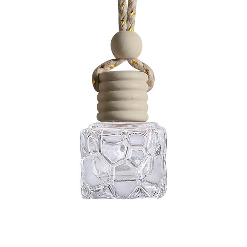 Love Car Hanging Empty Glass Perfume Bottle & Air Freshener for Essential Oils