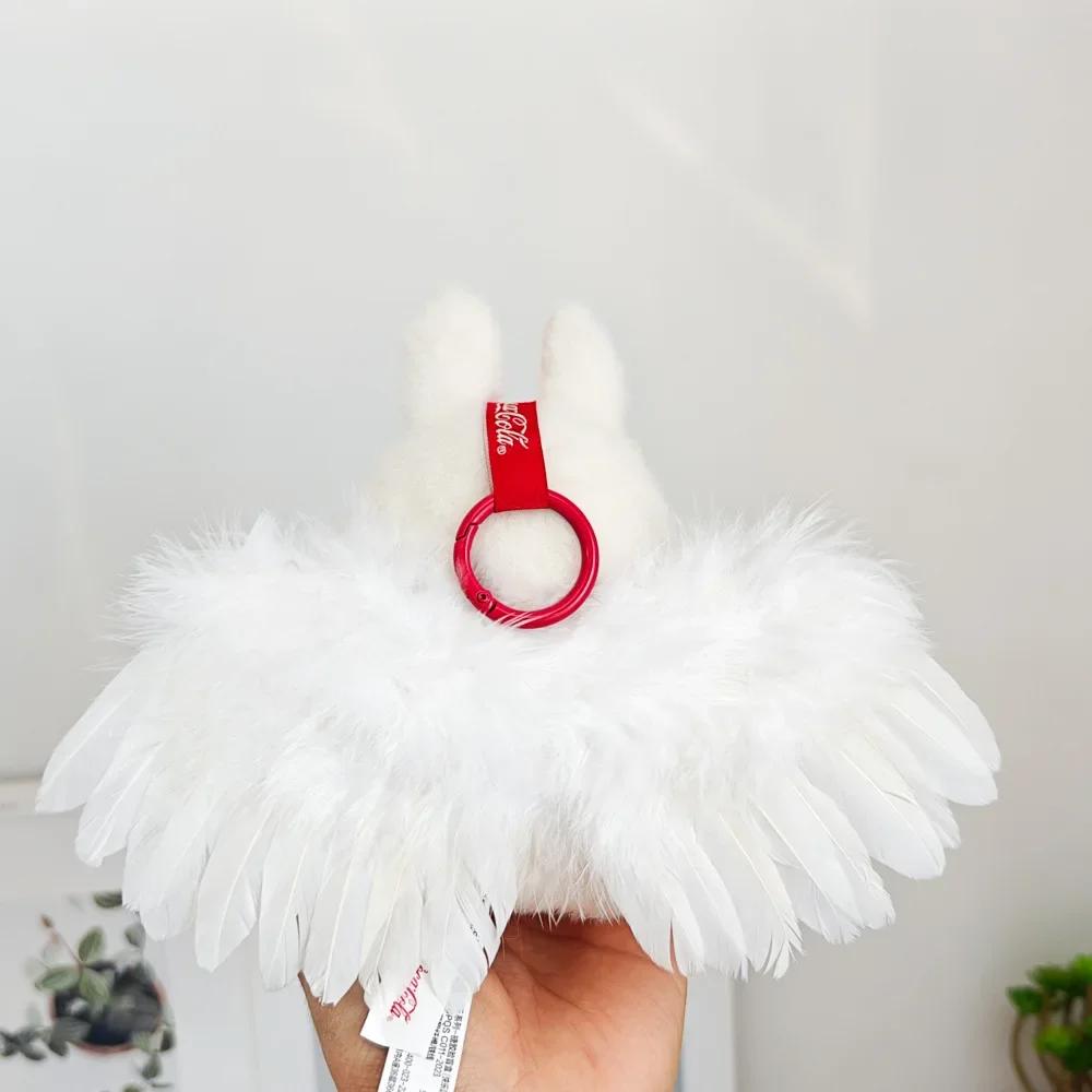 Labubu Black/White Wearable Feather Wings Dolls Clothes Outfit Accessories for 15-17cm DIY Mini Dolls Clothing Girl Gift