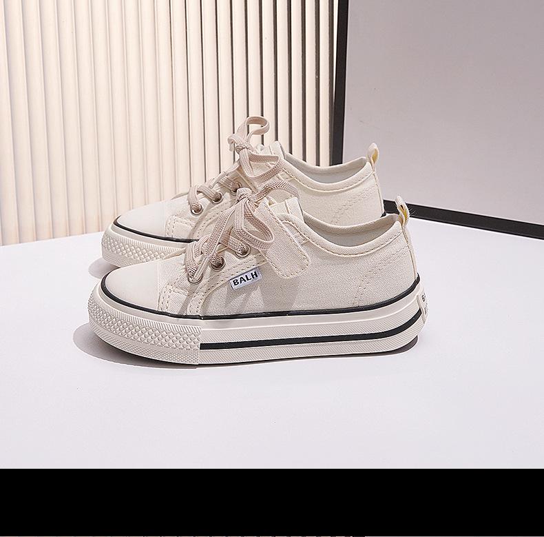 2025 Spring/Autumn Boys' Classic Canvas Shoes with Velcro for Kids - Skate and Kindergarten Shoes, Korean Style