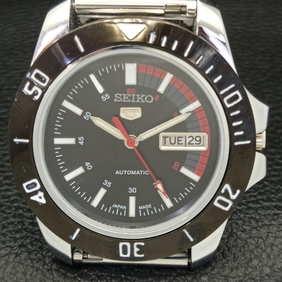 Seiko 5 AUTOMATIC 6309A REFURBISHED JAPAN MENS BLACK DIAL WATCH A426504-2 RL-a426504