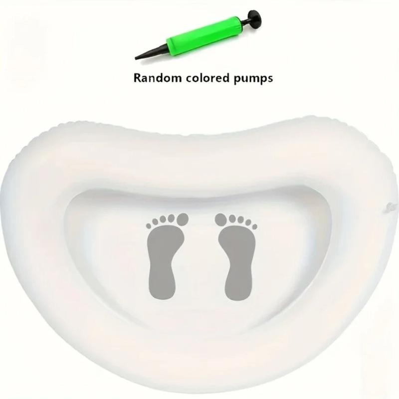 Strong Inflatable Foot Wash Basin Manual Air Pumps Included Sand Grass Cleaner for Camping Outings Pool Care Use