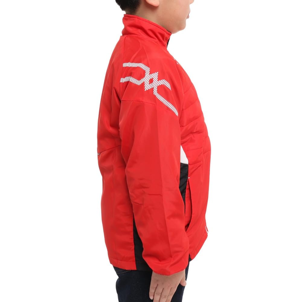 Training Wear MC Line Warmer Jacket Windproof Water Repellent Thermal Junior 32JE1931 Kids Red X White 160 [Mizuno]