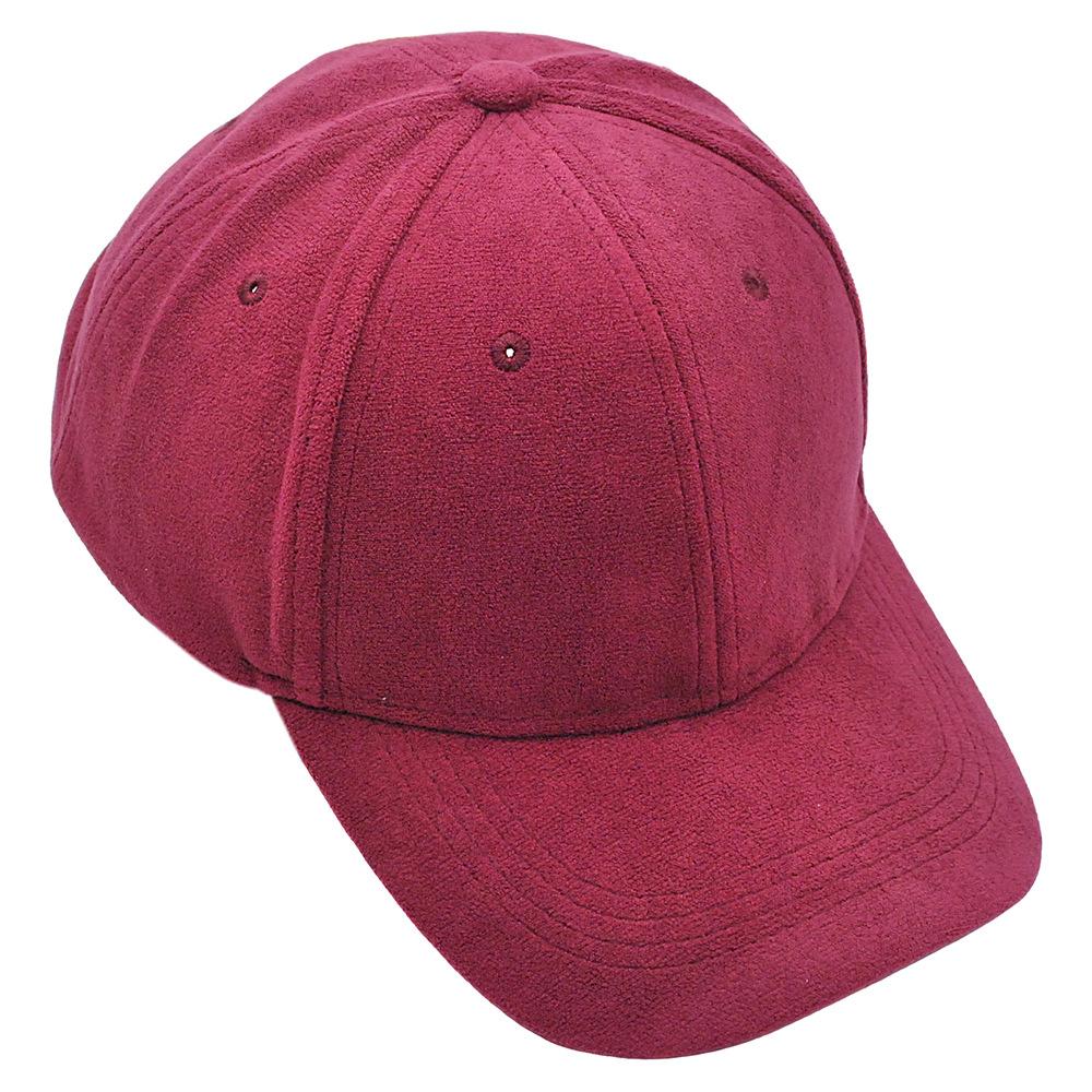 Suede Baseball Cap Snapback Adjustable Breathable Dad Hats For Women and Men Unisex Soft Faux Suede Casual Solid Color Sport Hat