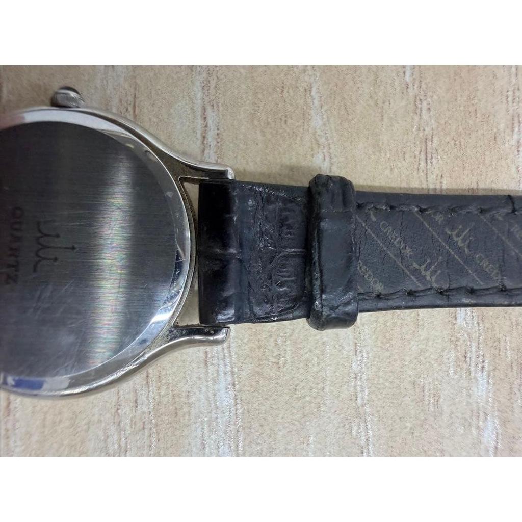 Used CREDOR Watch Ladies Silver Black Working Item