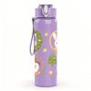 1PC Christmas Wreath Santa Figure Pattern 750ml Color Plastic Sports Water Bottle Leakproof Flip Straw Lid Suitable for Sports Office Home Use