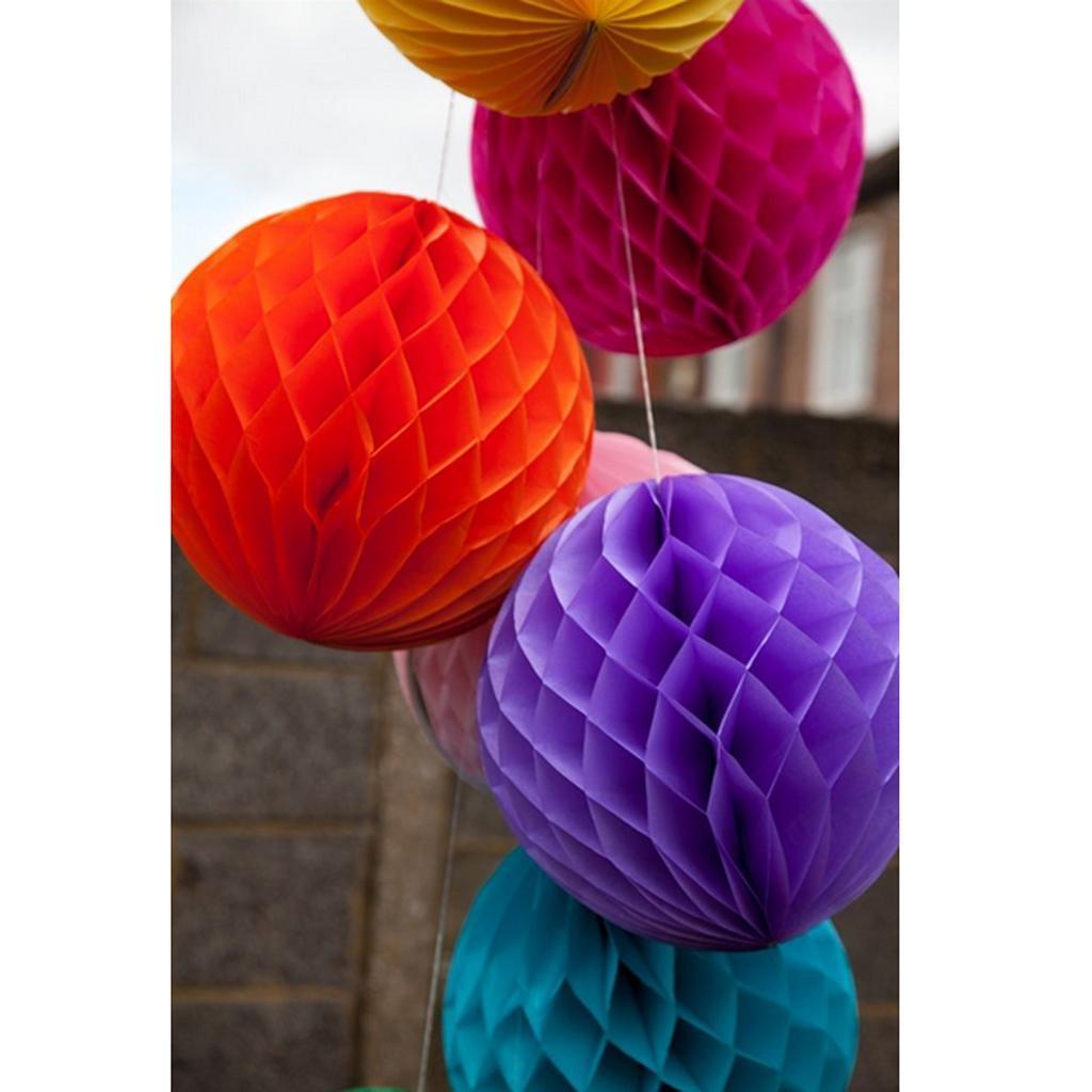 6"Tissue Paper Honeycomb Ball Lanterns Wedding Party Home Decor Orange