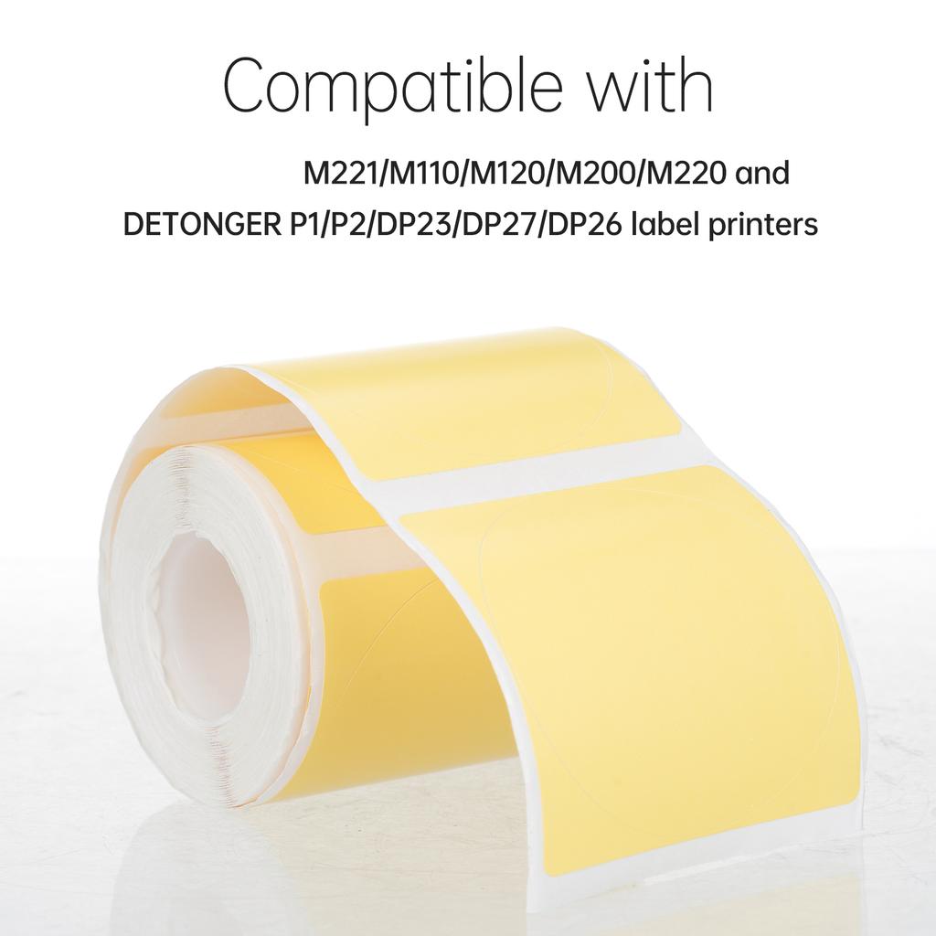 Thermal Label Paper Round Label Barcode Price Size Name Blank Labels Waterproof Tr Resistant Compatible with   M221/M110/ 0/M200/M220 and DETO