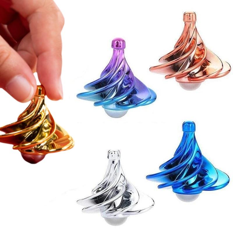 Black Technology Wind Powered Gyroscope Aerodynamic Toy Children's Puzzle Anti Gravity Decompression Dynamic Gyroscope