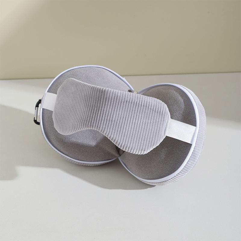 Soft 2 in 1 U Shaped Pillow with Eye Mask PP Cotton Filling Cozy Support for Airplane Nap and Comfortable Eye Relaxation