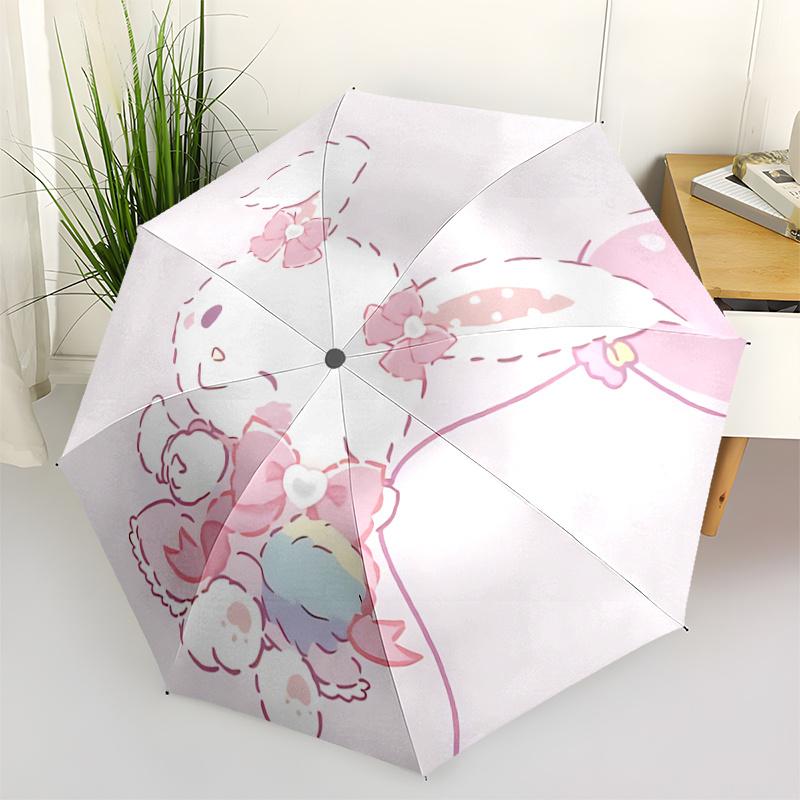 

1pc Adorable Pink Bow Rabbit Balloon with Heart-Shaped Automatic Opening Umbrella - Perfect for Fans, Travelers, Everyday Use, and Festive Gifts!T071