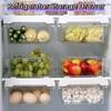 Sliding Kitchen Storage Box Stackable Fruit Preservation Organizer  Kitchen
