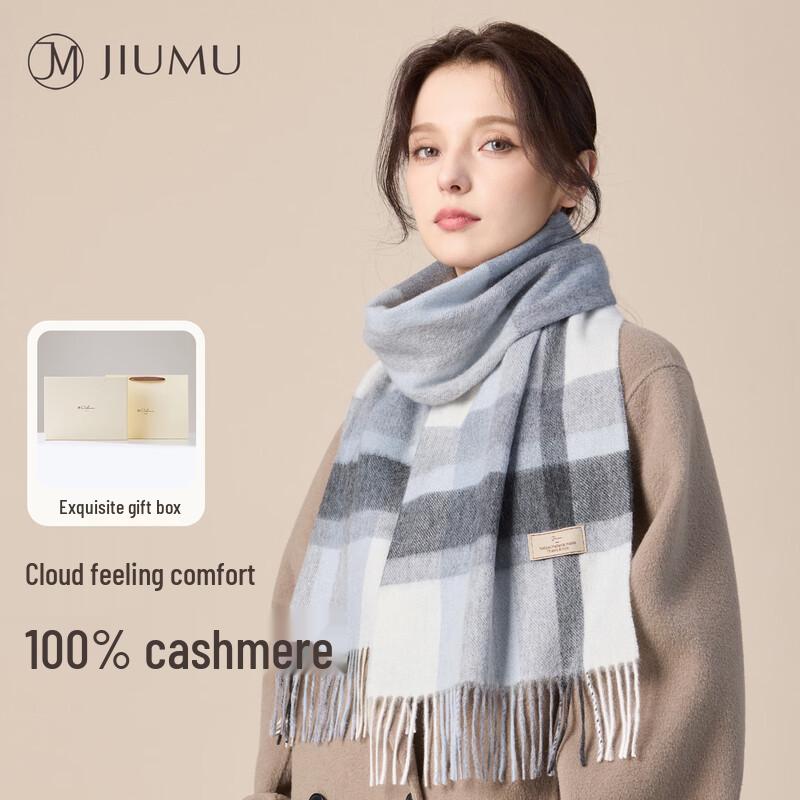 JIUMU Women s 100% Cashmere Warm Scarf