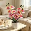 Plastic Butterfly Orchid Artificial Flower Fake Plant Flower Potted  Home Office Decoration