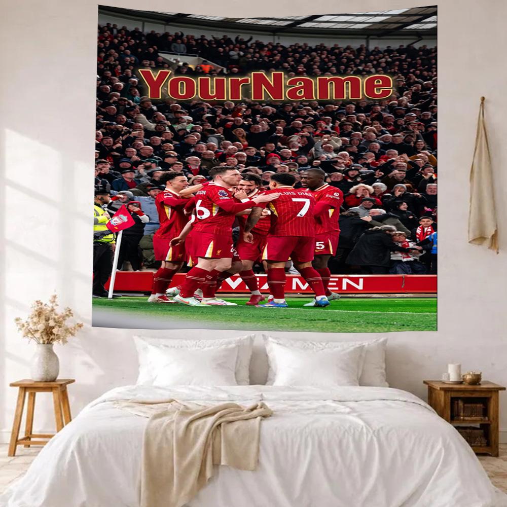 Liverpool Custom Your Name Wall Decor Tapestry Art For Pet Memorial Birthdaywedding Party Backdrop Family Gift
