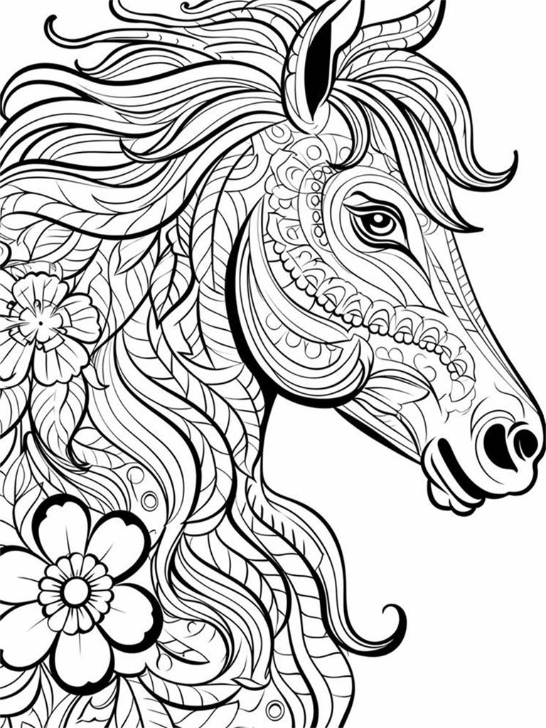1Pc Magical Horse Art Coloring Book Original Upgraded Paper Thickened 22 Pages Coloring Books Gift For Holiday Birthday