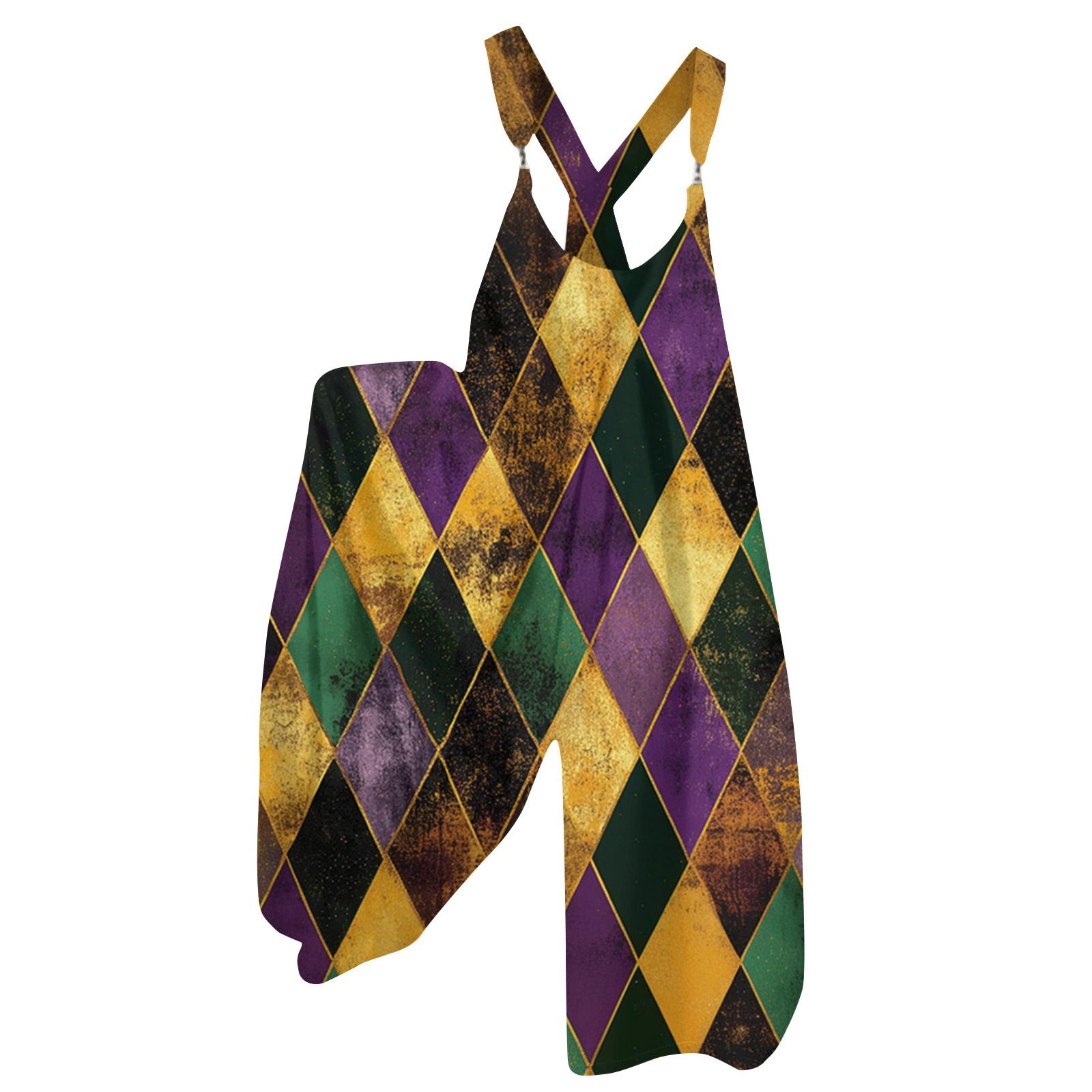 

Женский комбинезон с принтом в винтажном стиле (Нерегулируемые ремни) XXL