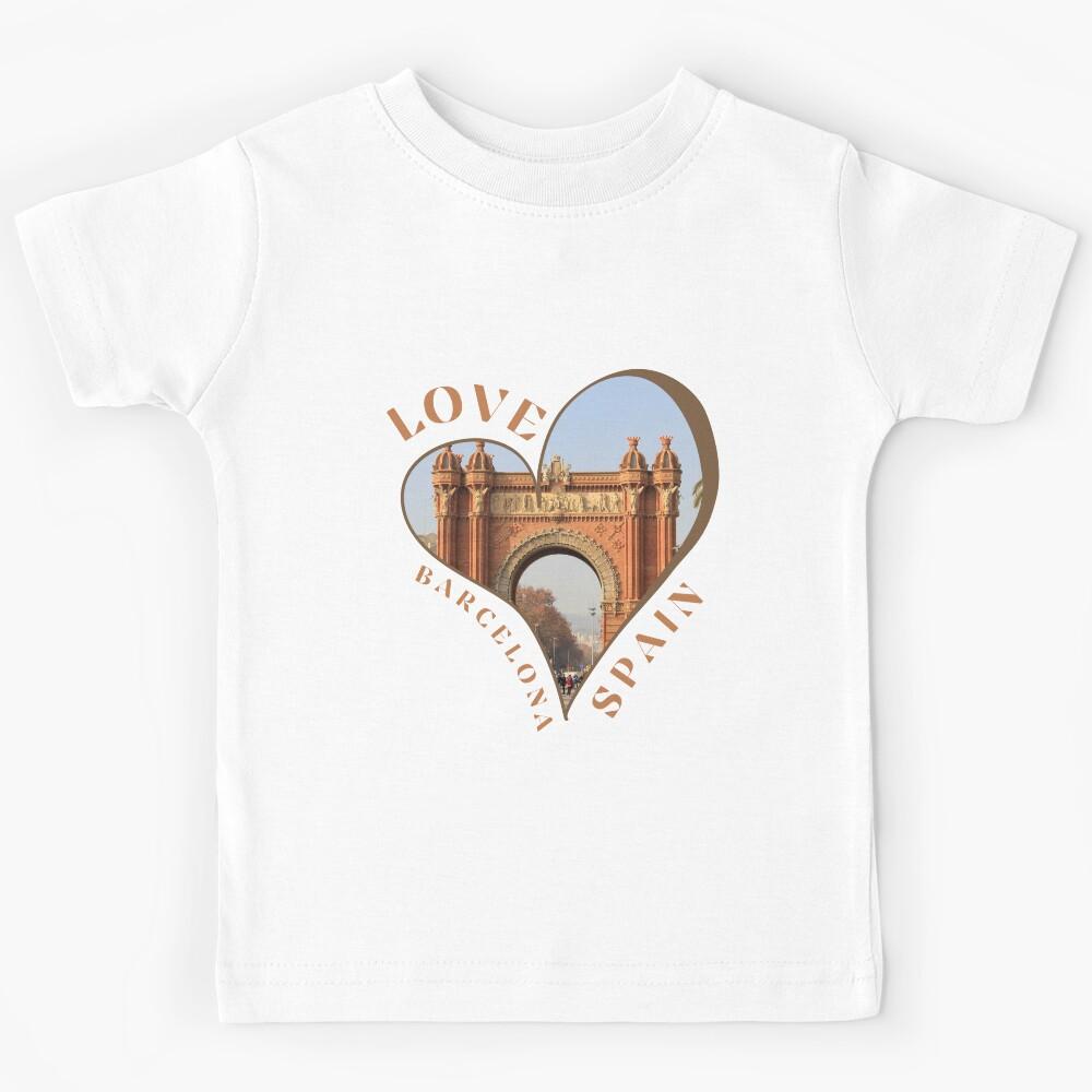 Love Barcelona Spain Kids T-Shirt 170
