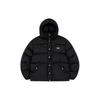 Lee Logo Pattern Zipper Duck Down Warm Hooded Down Jacket Unisex outerwear Black LE2304DP04BK