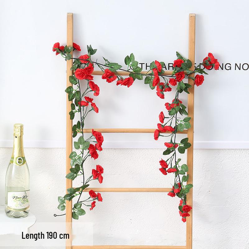 Silk Rose Vine Artificial Flower Chain for Living Room Decor