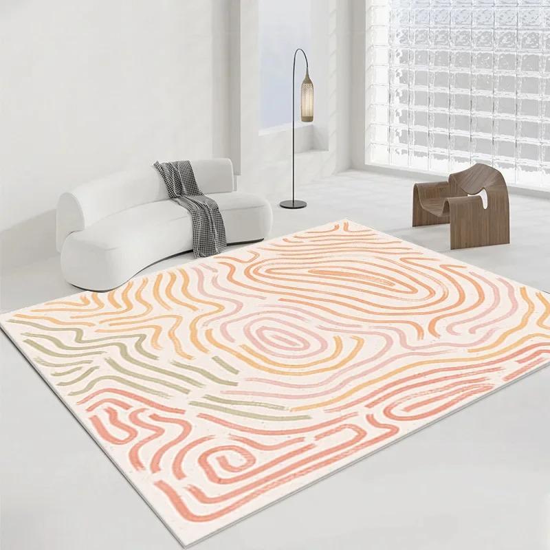 Simple Rainbow Line Pattern Floor Mat Door Front Decoration Home Living Room Floor Mat