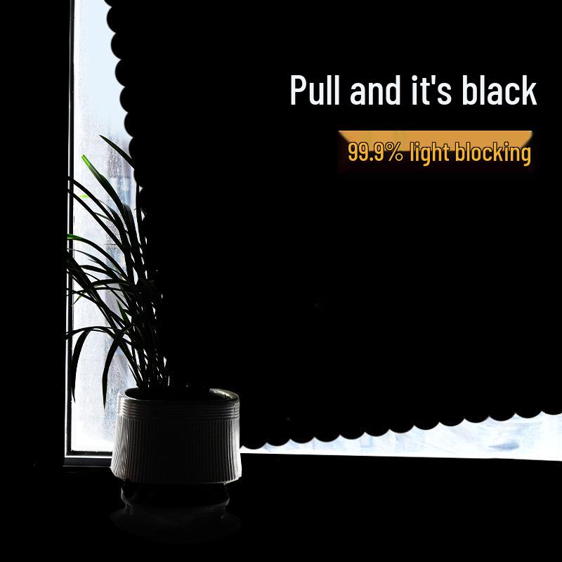 2025 New Style Velcro Blackout Curtains: No-Drill Heat Insulation for Bedroom & Balcony