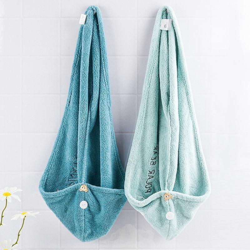 Magic Microfiber Shower Cap Embroidered Towel Bath Hats Dry Hair Cap Quick Dry Soft Lady Headwrap Turban