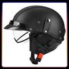 Hot Selling Half Face Helmet Protection Ventilation Leather Motorcycle Helmets Safety Riding Retro Half Helmet Comfortable DOT
