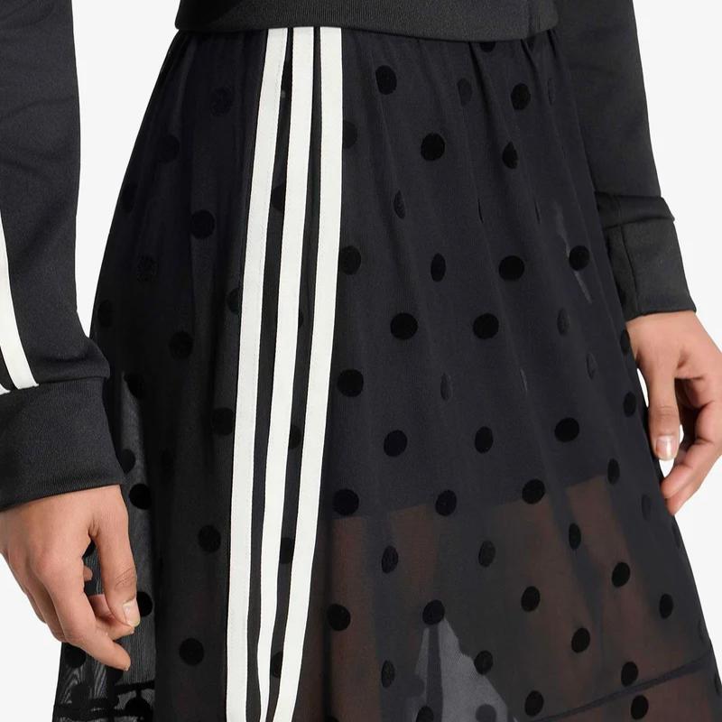 Adidas Originales Falda Larga Casual Transparente de Rayas de Lunares para Mujer faldas KV1177