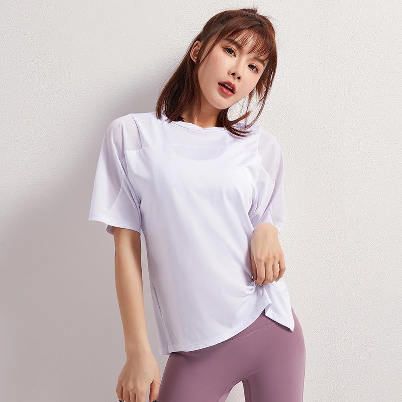2025 Women's Quick-Dry Summer Yoga T-Shirt: Loose, Breathable Short Sleeve for Running & Fitness